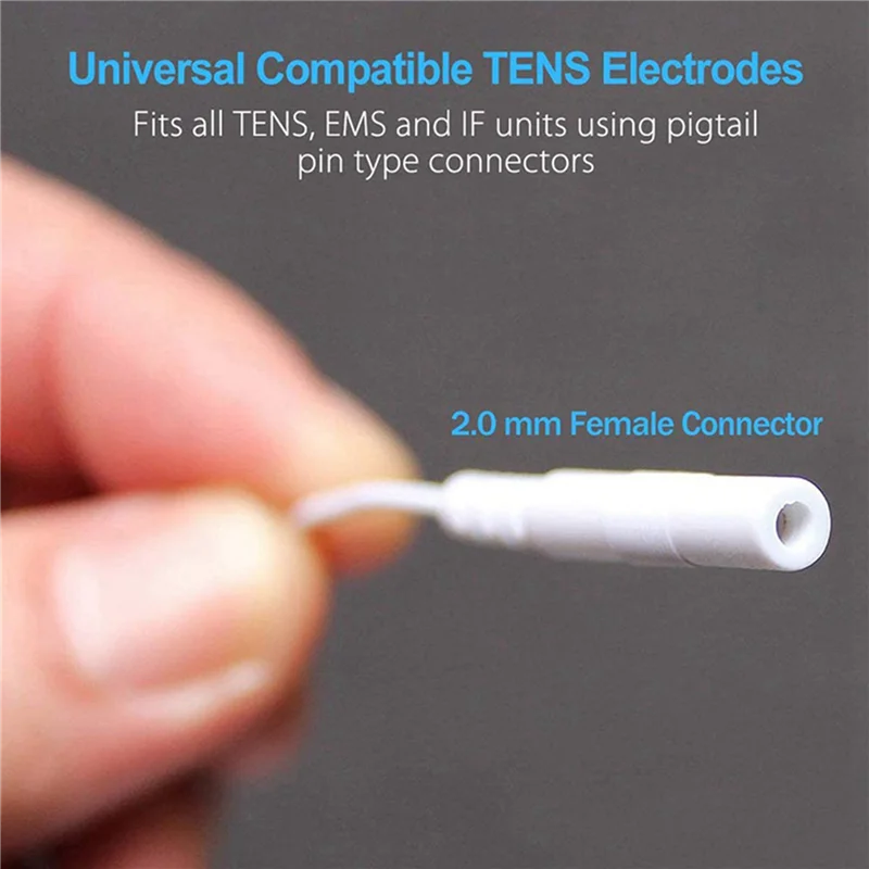 

ABIT 160Pcs TENS Unit Pads, 2X2 Electrodes For EMS Muscle Stimulator Electrotherapy Pads