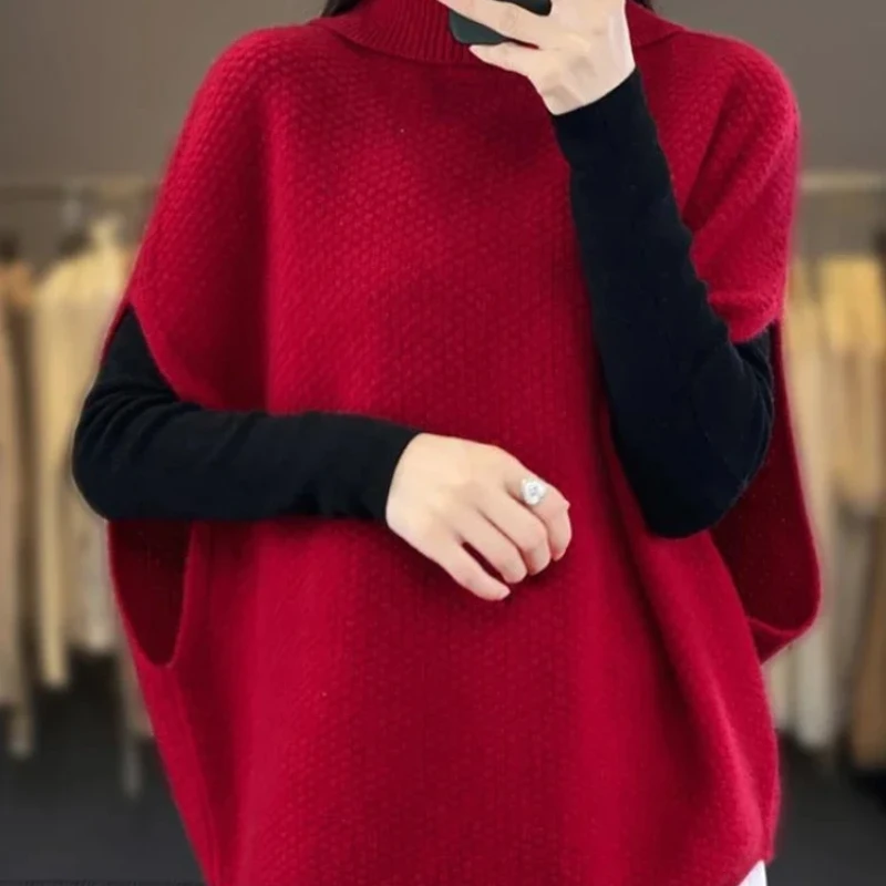 Solid Women\'s Knitted Vest Jumper Korean Style Clothing Waistcoat Formal Wear To Work Aesthetic Smooth Warm Sales Female Sweater