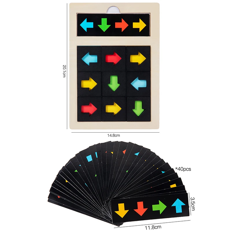 เด็กทิศทางความรู้ความเข้าใจ Sensory เกม Montessori Parish ของเล่นการคิดเชิงตรรกะการฝึกอบรมสีรูปร่างการจับคู่ของเล่นเพื่อการศึกษาของขวัญ