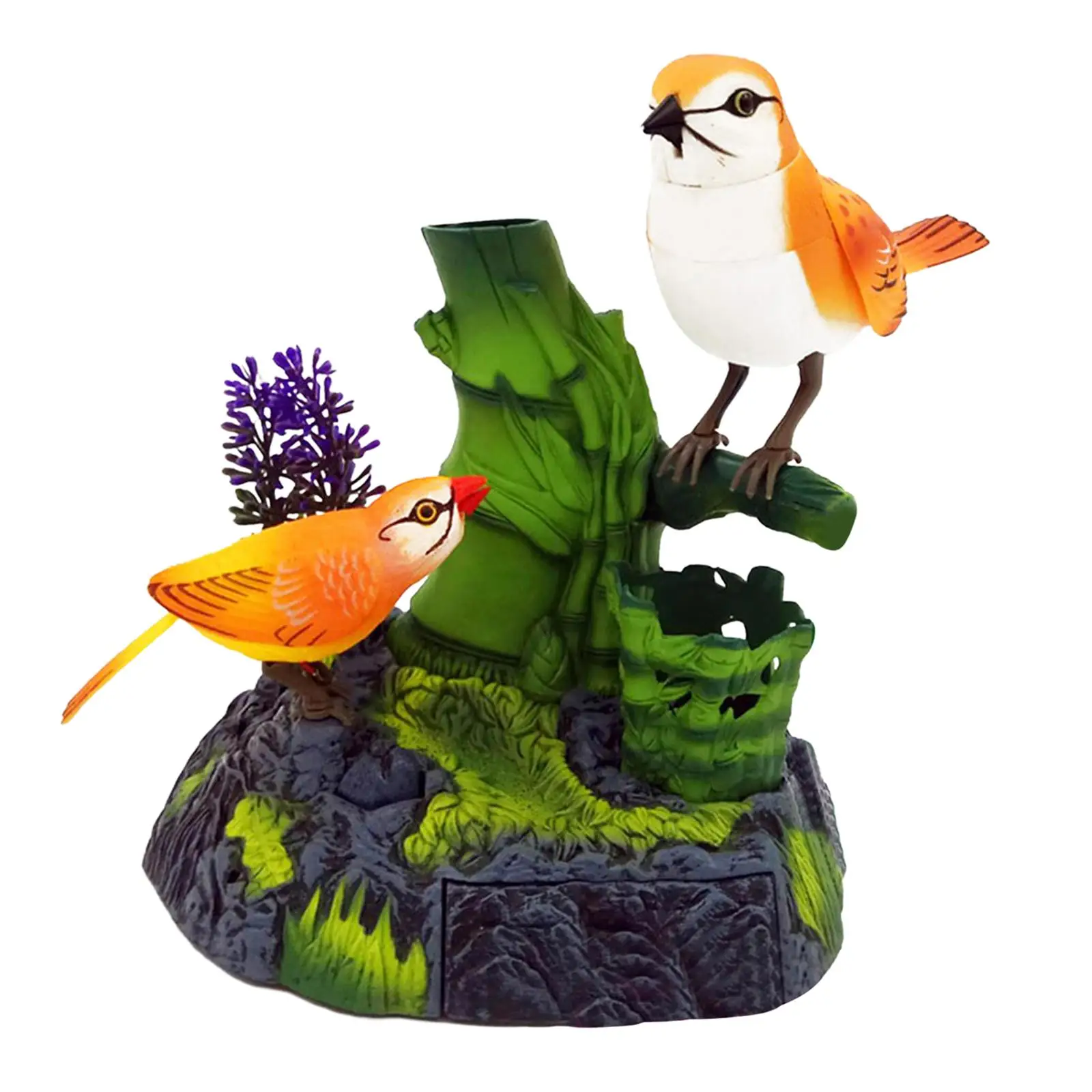 Sound Control Talking Parrot Toy Lifelike Chirping Bird Electronic Pet Home Office Decor Gift