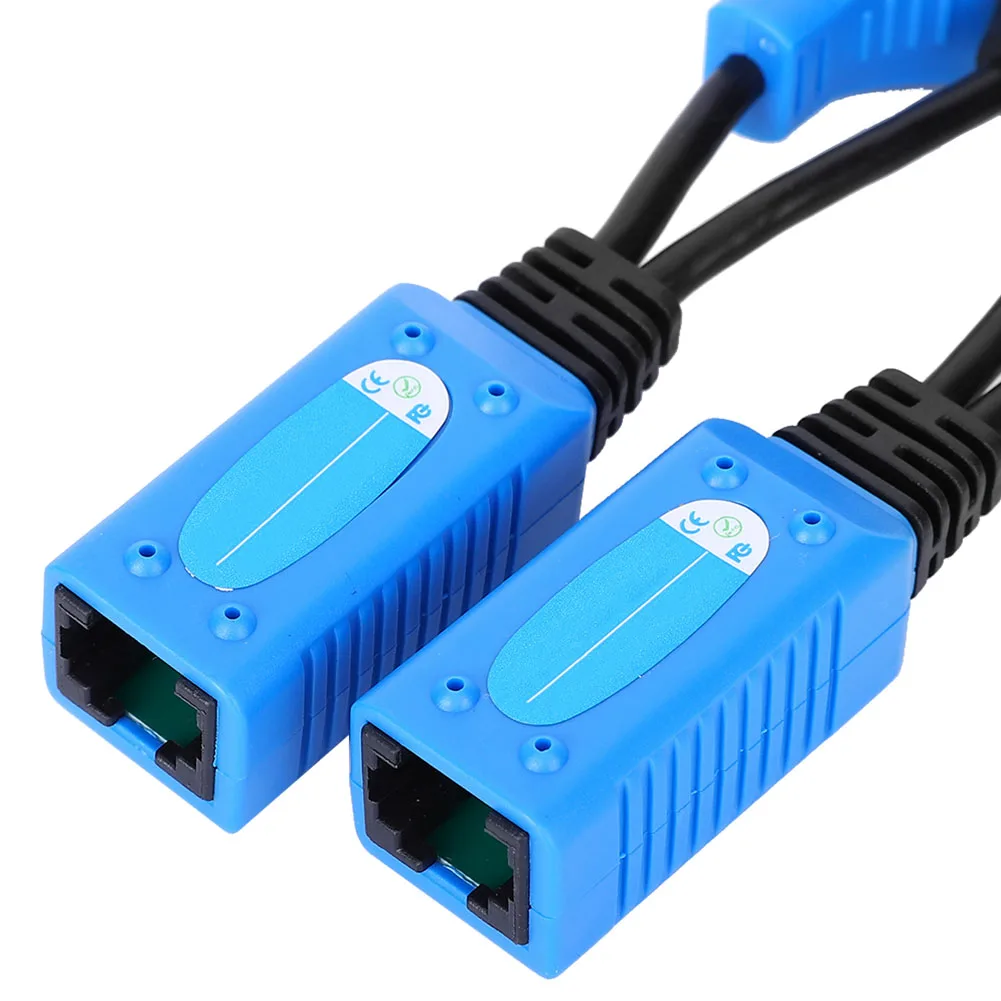 2 pièces séparateur RJ45 combinateur POE adaptateur connecteurs Kit de câble d'alimentation séparateur RJ45 combinateur