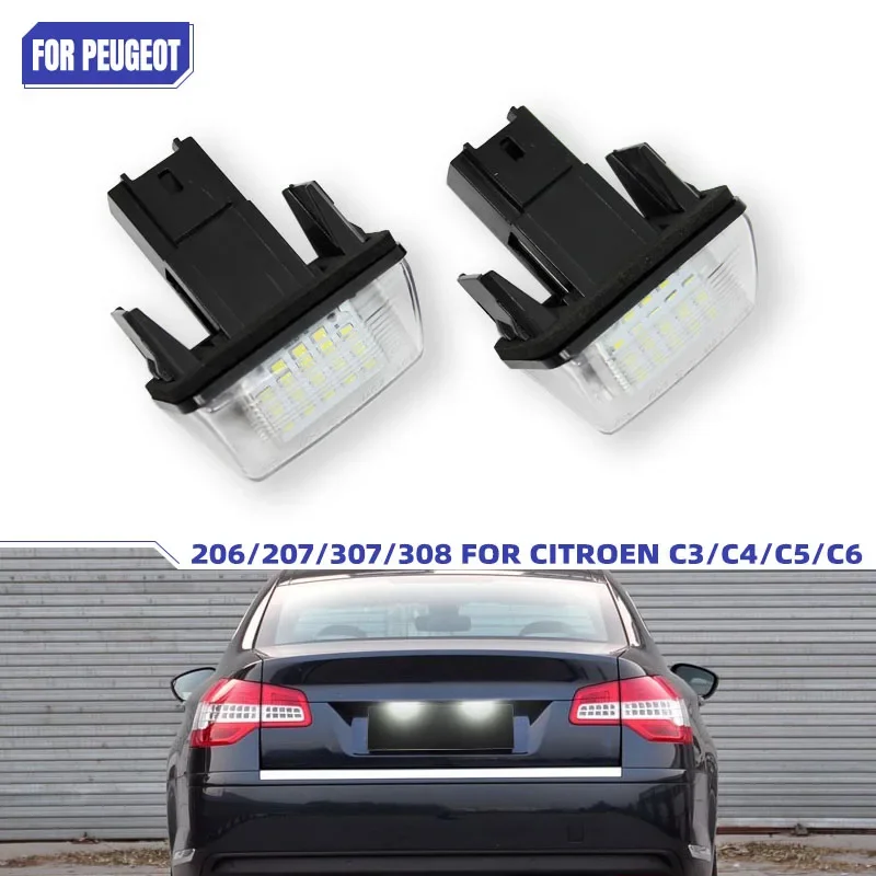 

LED license plate light for Peugeot 206 207 306 307 308 5008 12V error-free