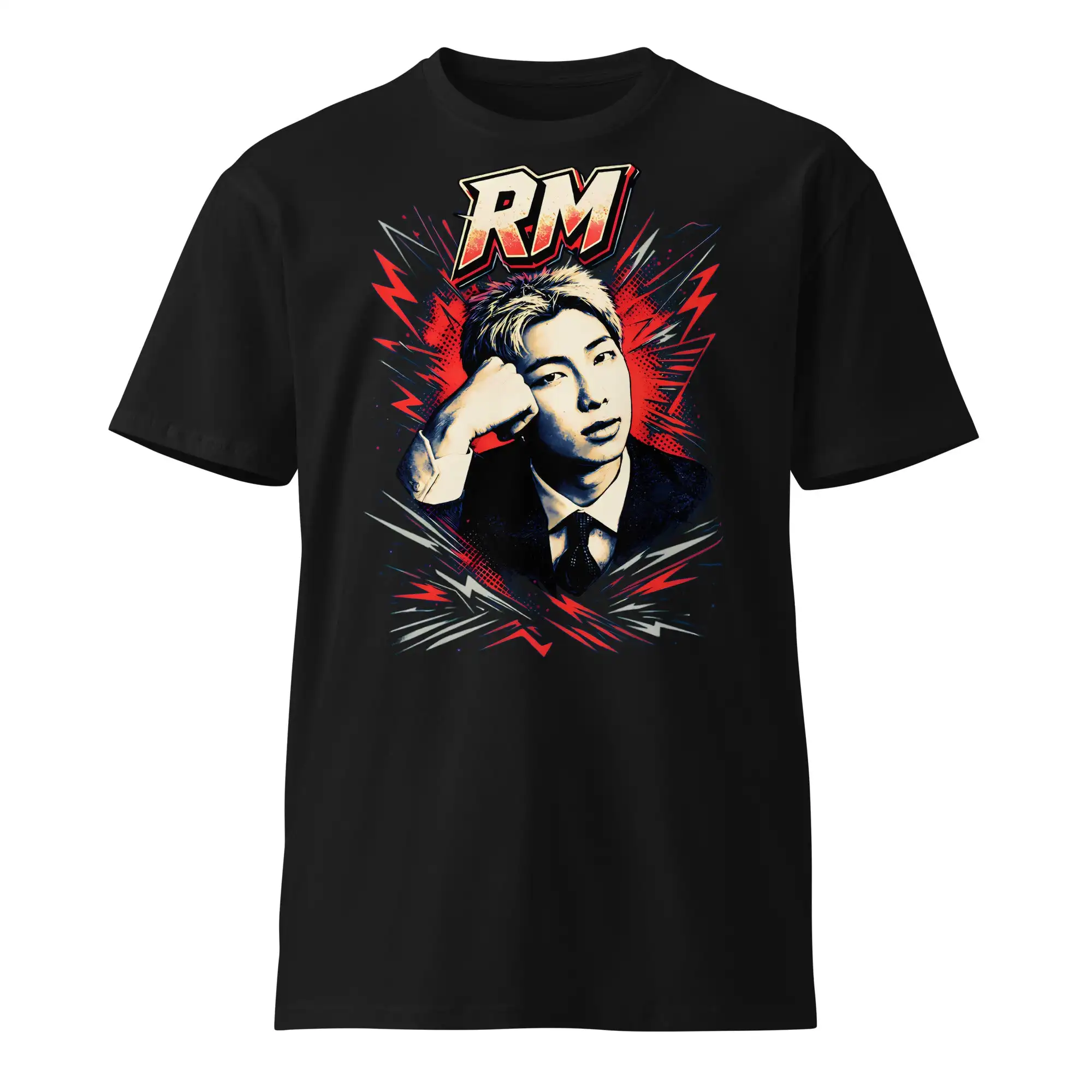 BTS RM Taehyung 2026 World Tour Doppelseitiges Grafik-T-Shirt mit Porträt und Tour-Städtenliste Kpop-Fans T-Shirt für Männer, Frauen und Kinder – Detail 3