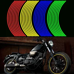 Car Motorcycle Tire Rim Stickers 17/18 Inch Reflective Motocross Bike Motorcycle  Wheel Tyre Sticker Decals Reflective Rim Tape