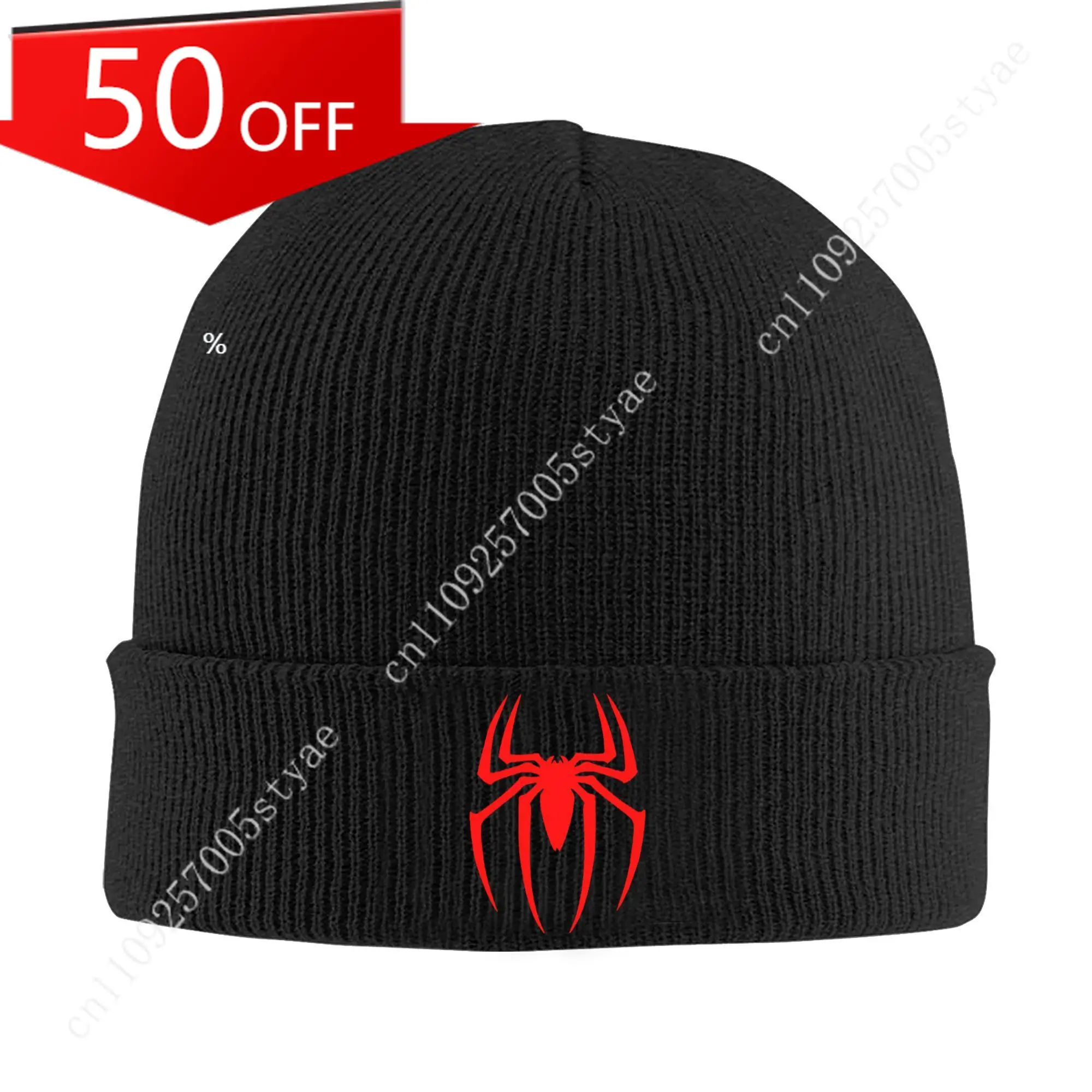 

Marvel Spiderman Cartoon Superhero Bonnet Hats Fashion Knitting Hat For Men Women Warm Winter Skullies Beanies Caps