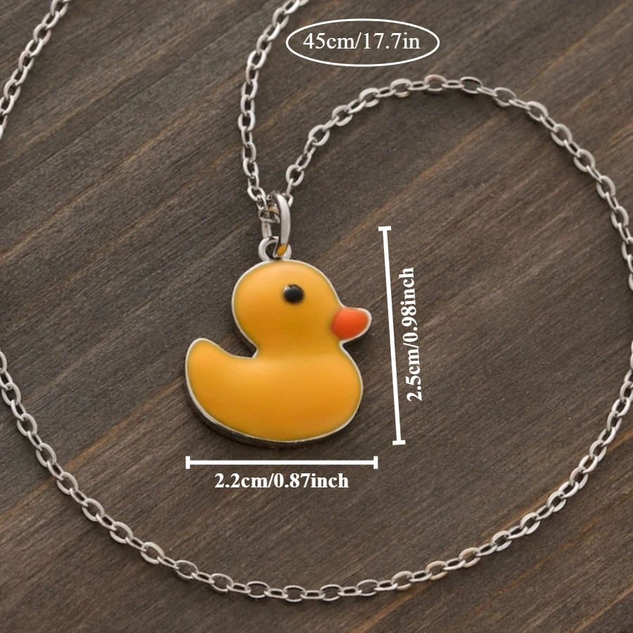 Cute Little Yellow Duck Necklace Jewelry Necklace for Women Perfect Christmas Jewelry Gift Anniversary Gift for Loved Ones