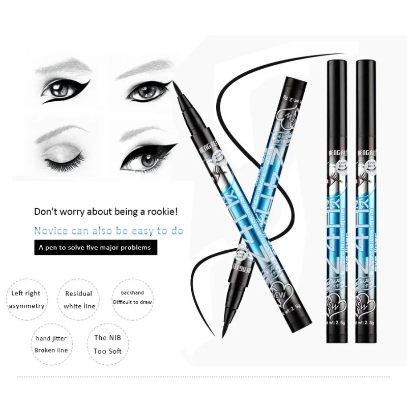 Makeup Black Liquid Eyeliner Waterproof Eyeliner Pencil Make up 24 Hora Long-Lasting Liquid Eye Liner Pen Quick-Dry No Blooming