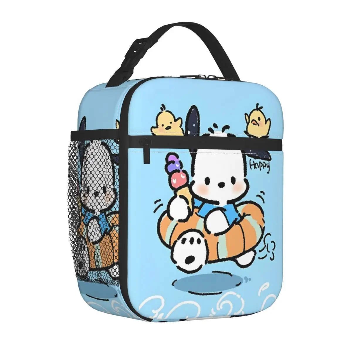 Happy Pochacco Swimming Insulated Lunch Bag Cooler Bag  Lunch Container High Capacity Tote Lunch Box Men Women College Outdoor