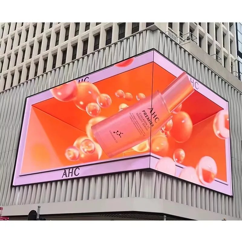 Custom 3D billboard out-of-home advertising LED digital display large holographic naked eye 3D video content animation media