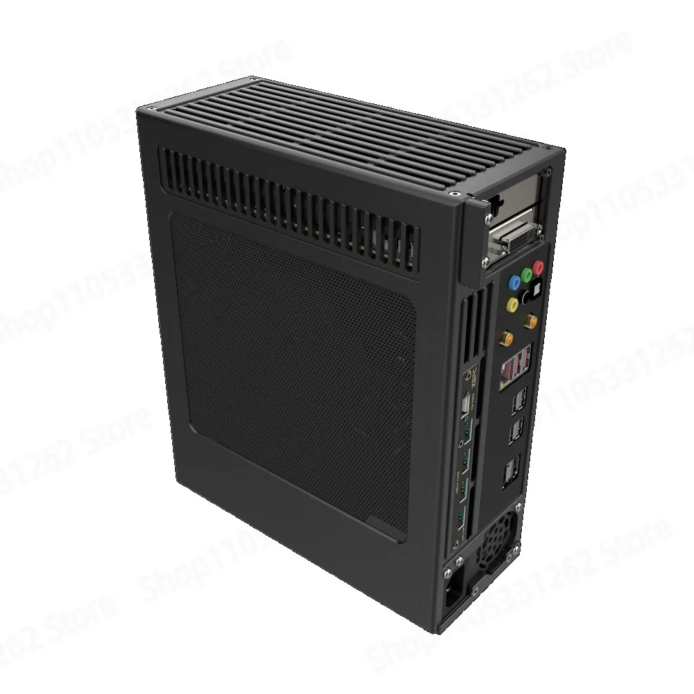 ZS-D2 V4 Mini ITX Case, 4.9L Aluminum Small Form Factor Chassis, Half Height Graphics Card Support for PC