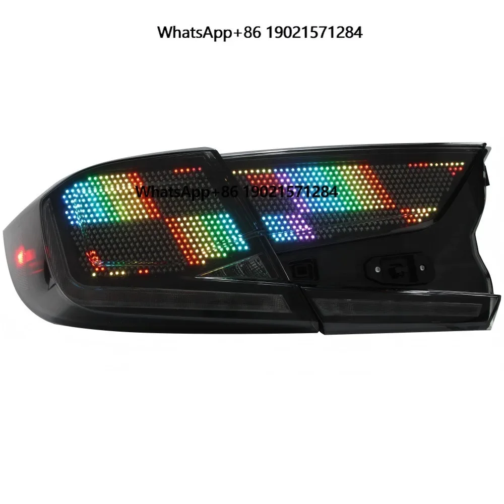 

Ready-to-Ship RGB LED Smoked Lens with DRL Brake and Turn Signal APP Remote Controlled for Honda Accord Gen 10th 18-22 Tail Lamp