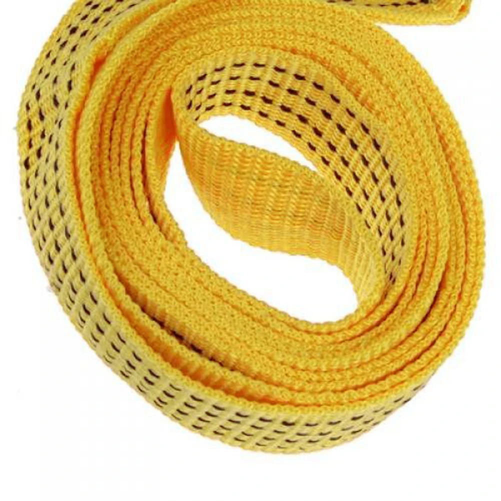 

3Meter Heavy Duty Car Tow Rope Yellow Nylon Wrought Iron 4.5Cm Traction Strap For Truck Emergency Roadside Towing Durable