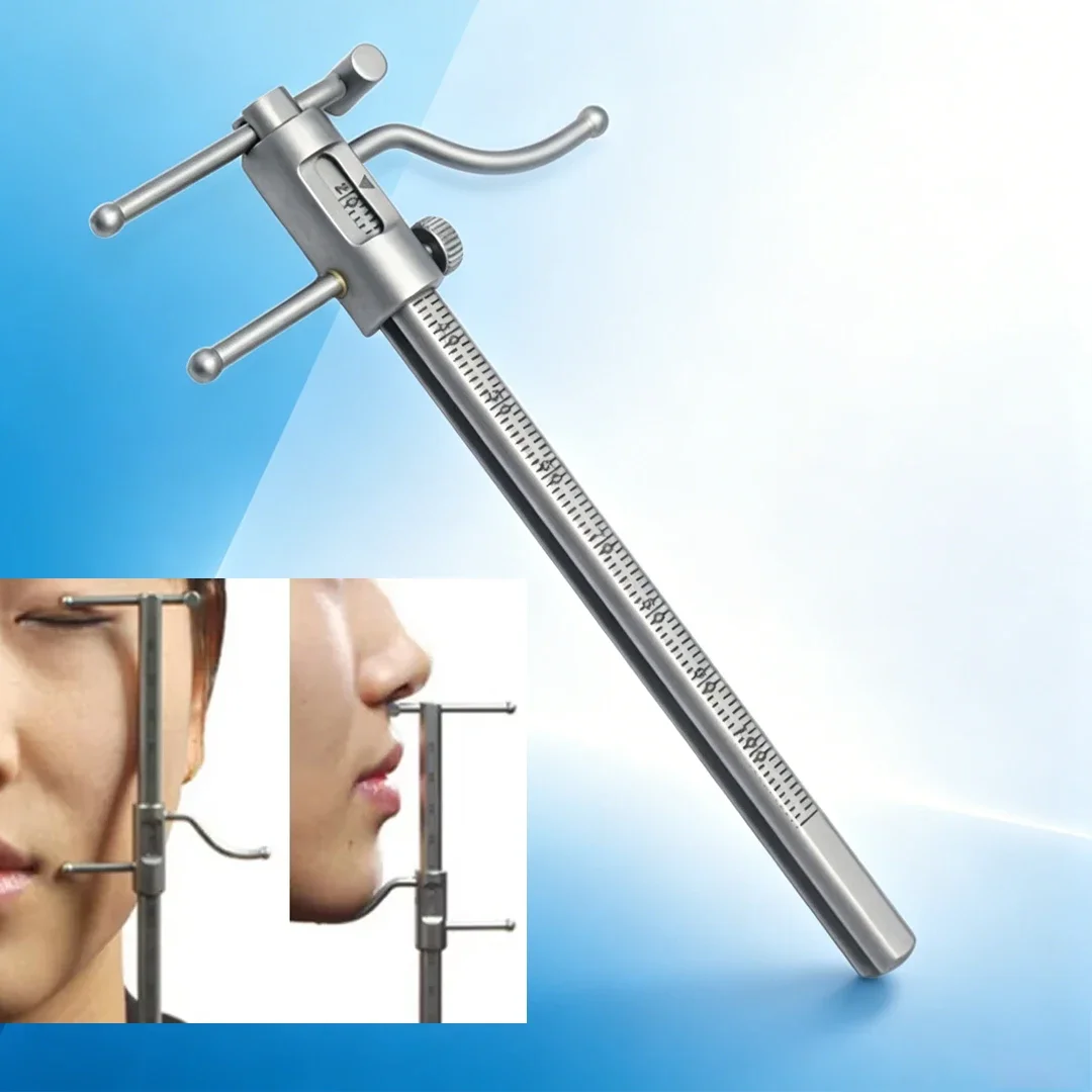 Ruler Stainless Steel Dental Orthodontic Caliper for Chin Implant Measurement 0-100mm Sliding Measuring