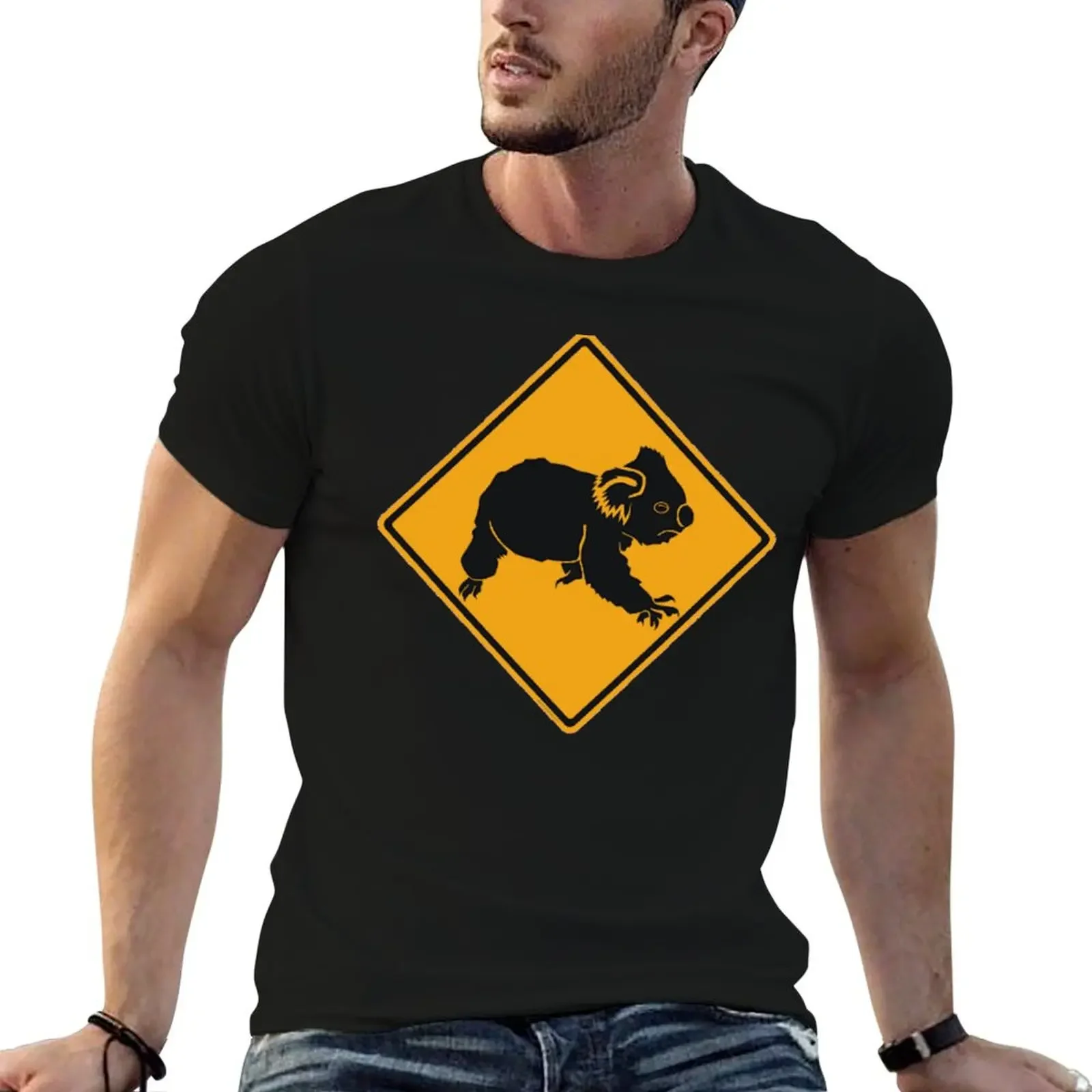 Koala Sign! T-Shirt korean fashion anime clothes big and tall t shirts for men