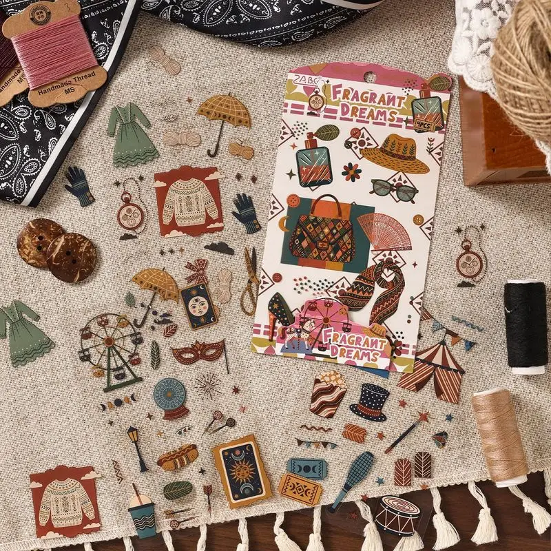 4Pcs Desert Psalm Vintage Desert PET Stickers Camel Cactus Sunset DIY Scrapbook Journal Accessories