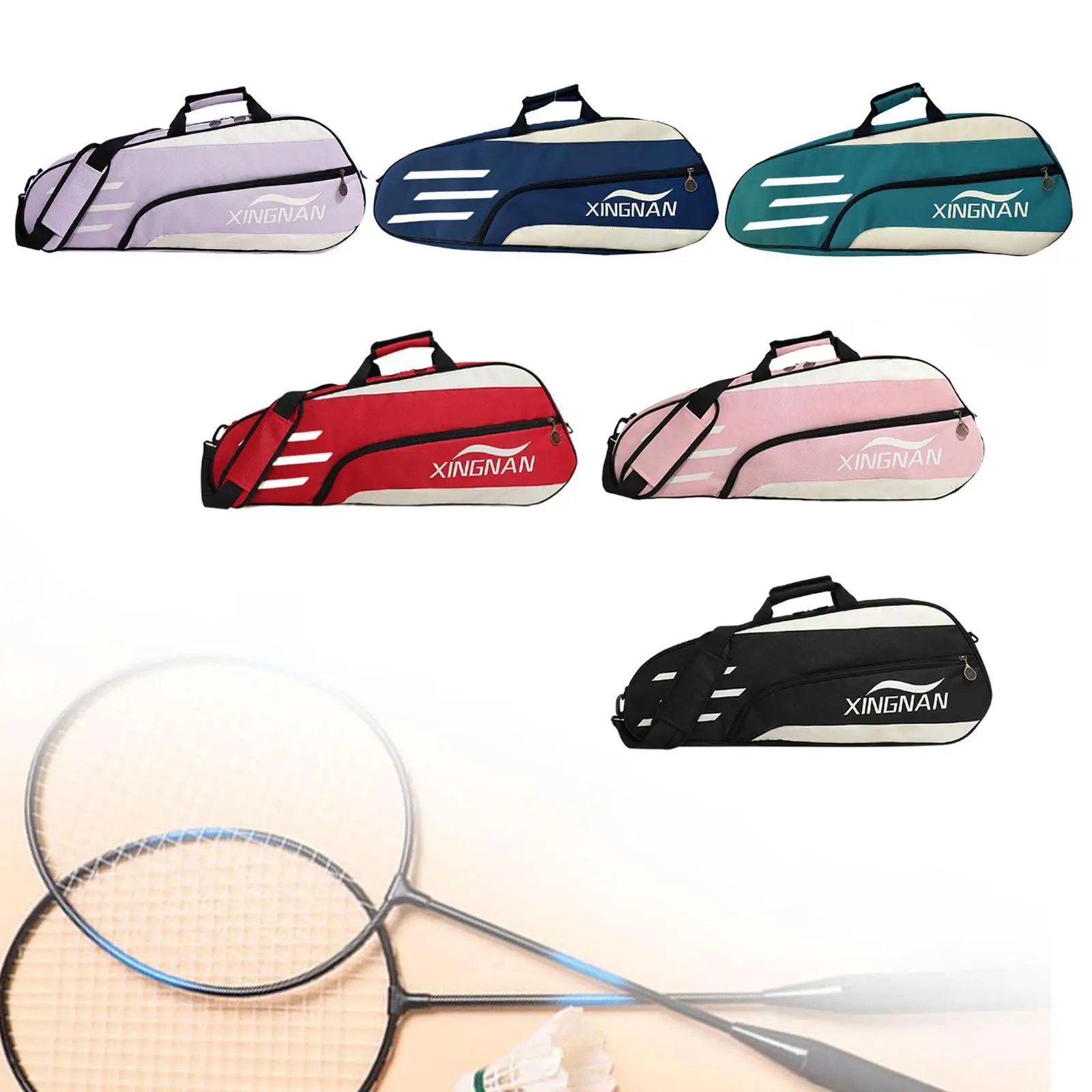 Borsa per racchetta da Badminton borsa da Tennis per sport all'aria aperta racchetta da Tennis di grande capacità