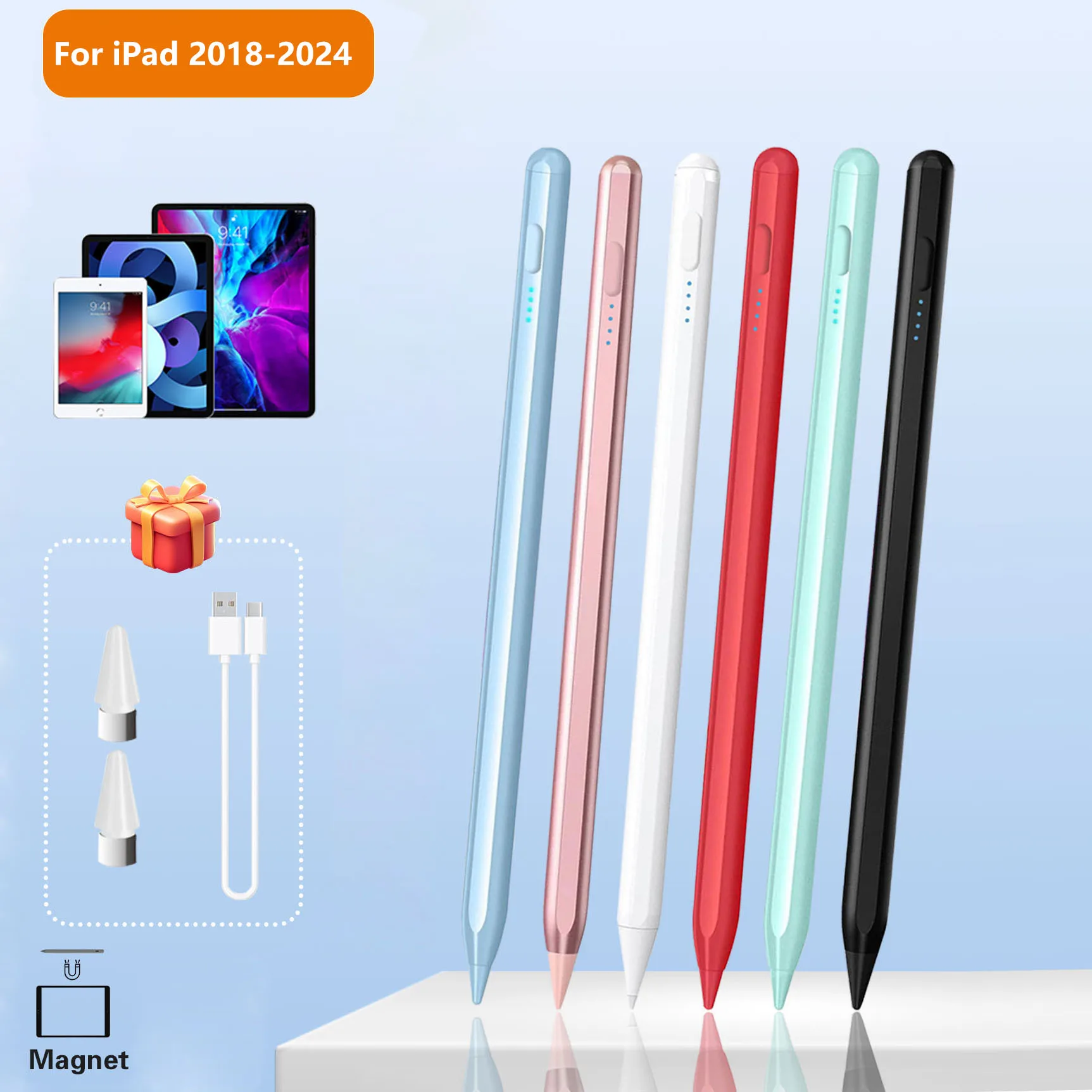 All-New iPad Stylus: Quick charge, palm rejection & tilt sensing. For iPad 10-11, Pro 11-13