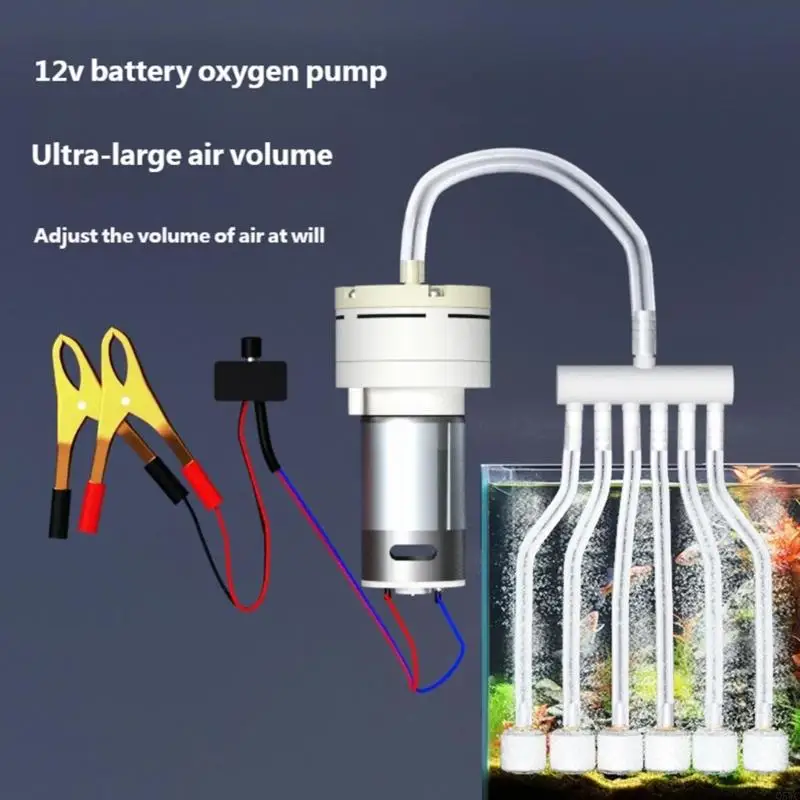 Adjustable Speed Aquariums Air Pumps Air Compressors Aerator For Fish Tanks With Large Clip And Quiet Operations Q5WC