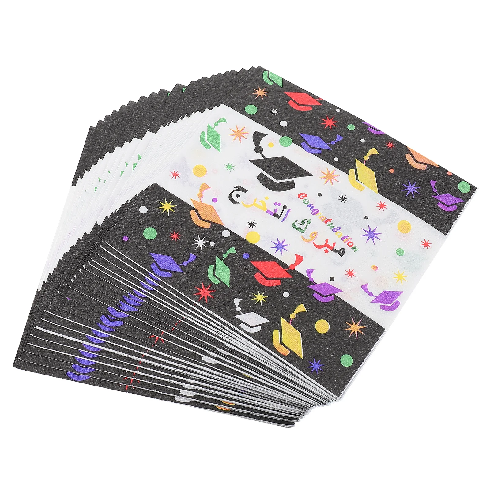 

40Pcs Graduation Printed Napkins Exquisite Party Tissues Graduation Party Supplies Water Absorbent Table Decorations