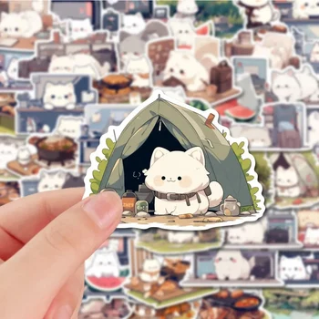 10/30/54個のかわいい漫画の猫のステッカー,装飾的なラップトップのステッカー,防水文房具,カワイイ,子供のおもちゃ