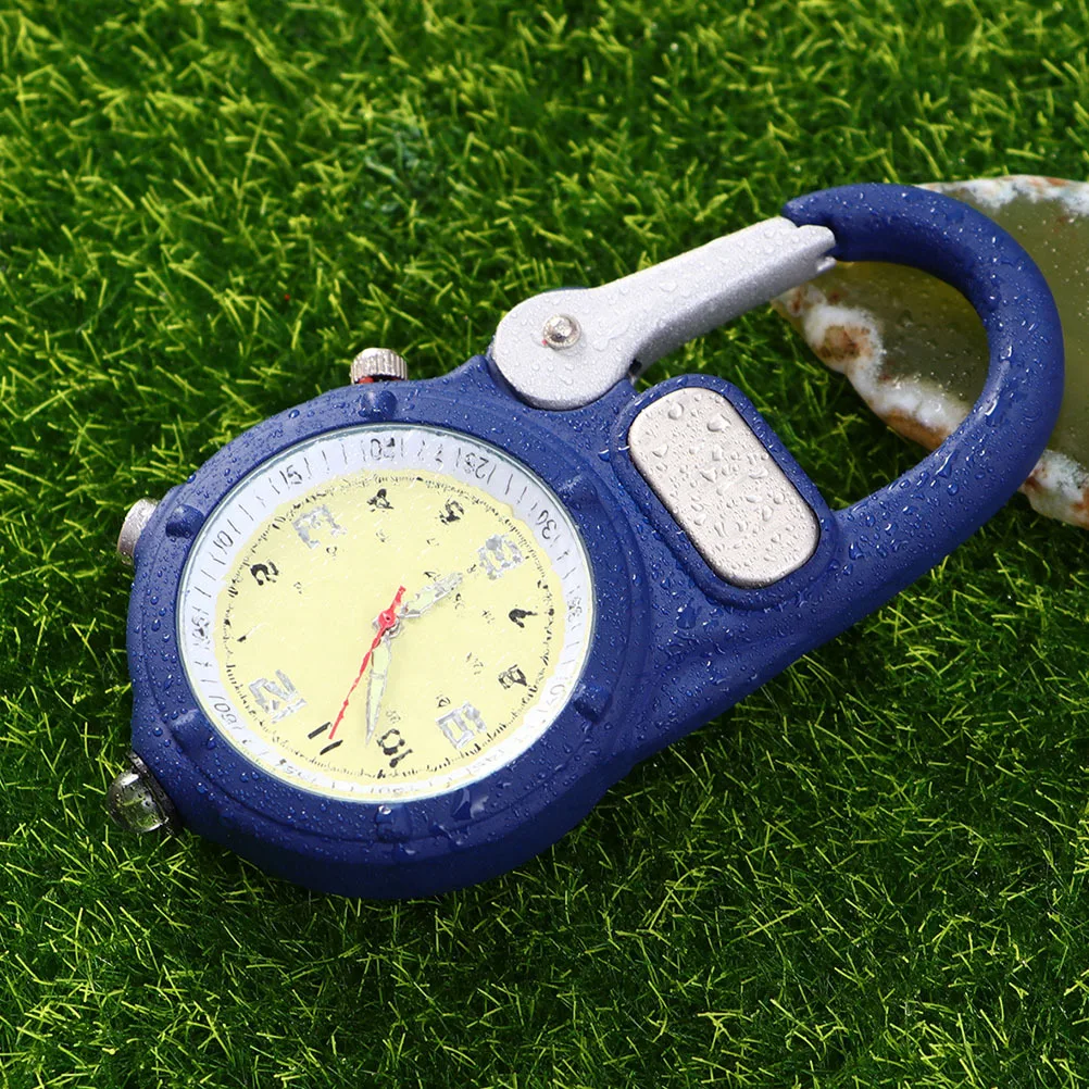 Multi-Function Alloy Clip Watch Luminous Led Light For Hiking Camping Outdoor Sports Portable Pocket Timepiece