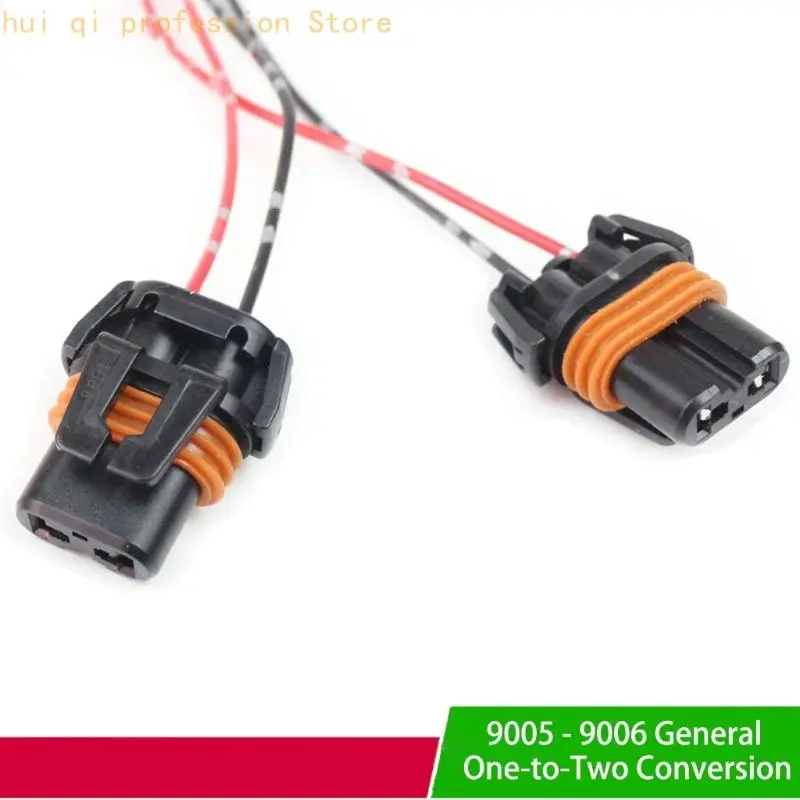 9005 9006 HB3 HB4 Female Adapter Double Bulb Plug And Play Wiring Harness For Easy Vehicle Lighting Upgrade H8WE