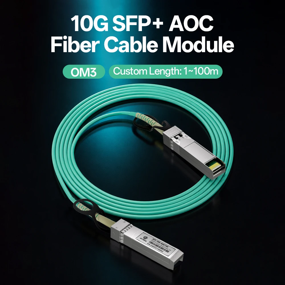 BYXGD 10G SFP+ AOC Active Optical Cable LSZH Fiber Optic Cable For Cisco Mikrotik Ubiquiti TP‑Link Data Center Switch Server
