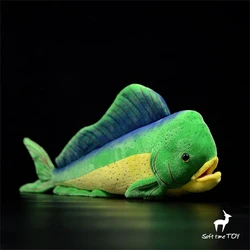 Dolphinfish High Fidelity Anime Cute Arayo Plushie Mahi mahi Plush Toys Lifelike Animals Simulation Stuffed Doll Kawai Toy Gifts