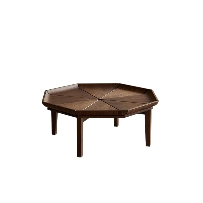 

North American black walnut petal coffee table living room home fruit plate tea table Nordic solid wood cherry wood cream win
