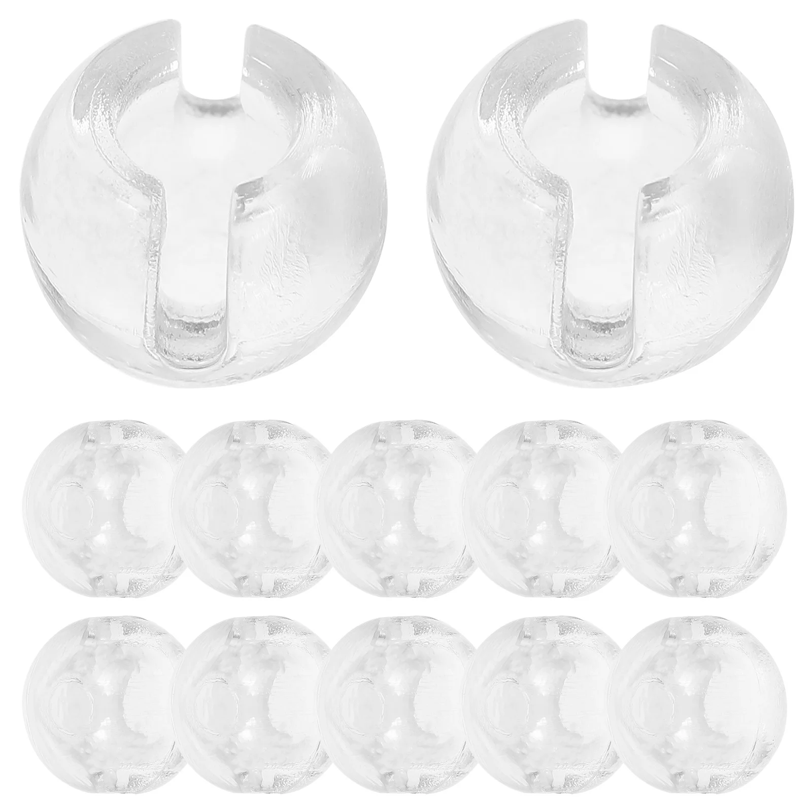 

12pcs Bead Crimp Stop Roller Shades Replacement Beads Chain Stops Vertical Blind Accessories Invisible Transparent Adjustable