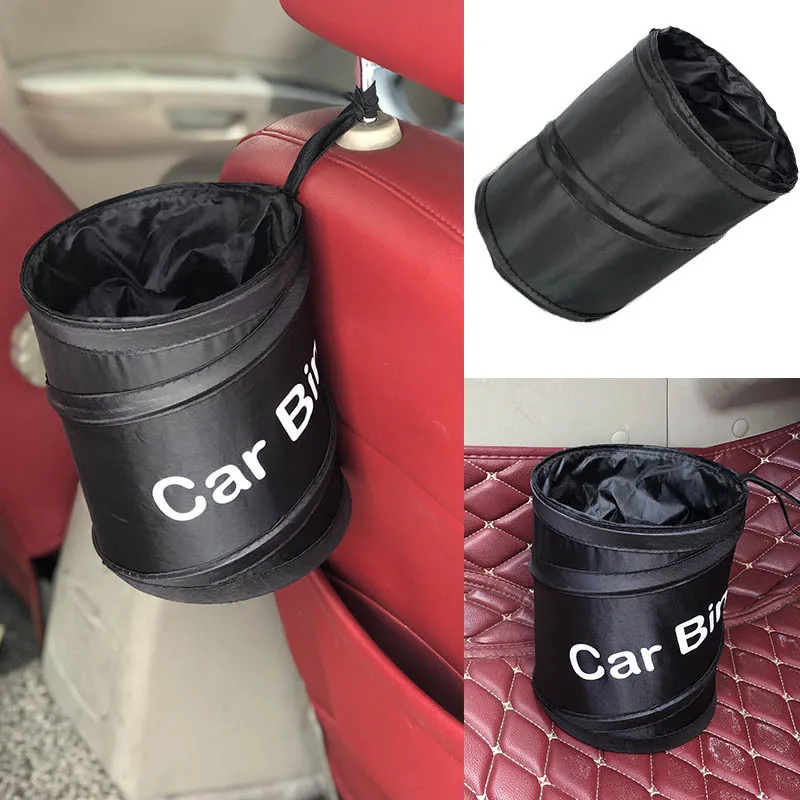 Car Leak Proof Collapsible Trash Can Black Waste Bin Rubbish Garbage Bag Cooler Bag Wastebasket SNZL02