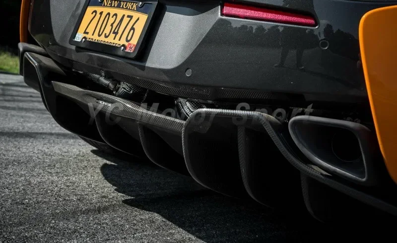 

Аксессуары для автомобилей: Карбоновый задний диффузор в стиле OEM для McLaren 570S 2016-2017 годов, накладка на задний диффузор в стиле OEM.
