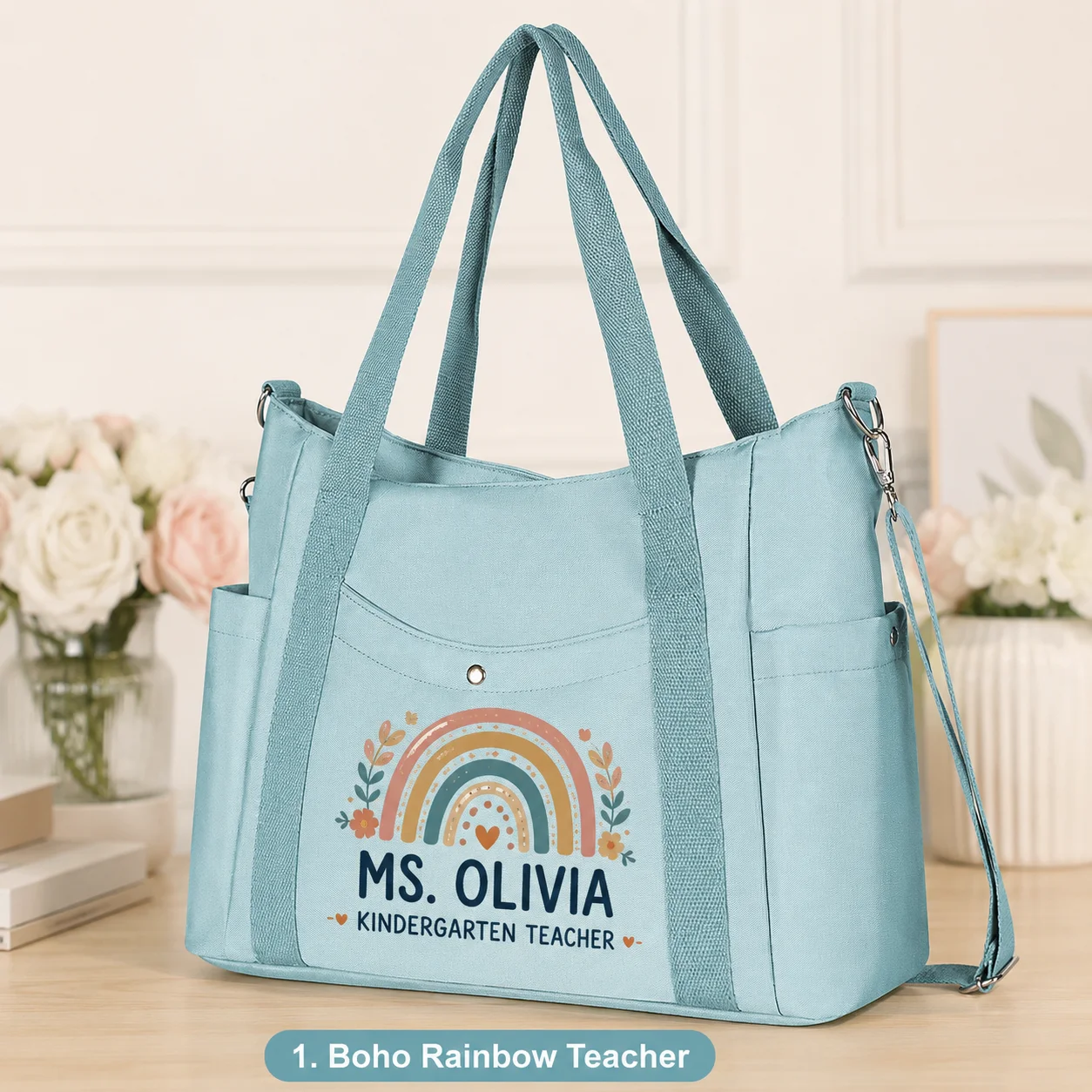 Women Bags Name - Sac fourre-tout personnalisé pour enseignants, nom