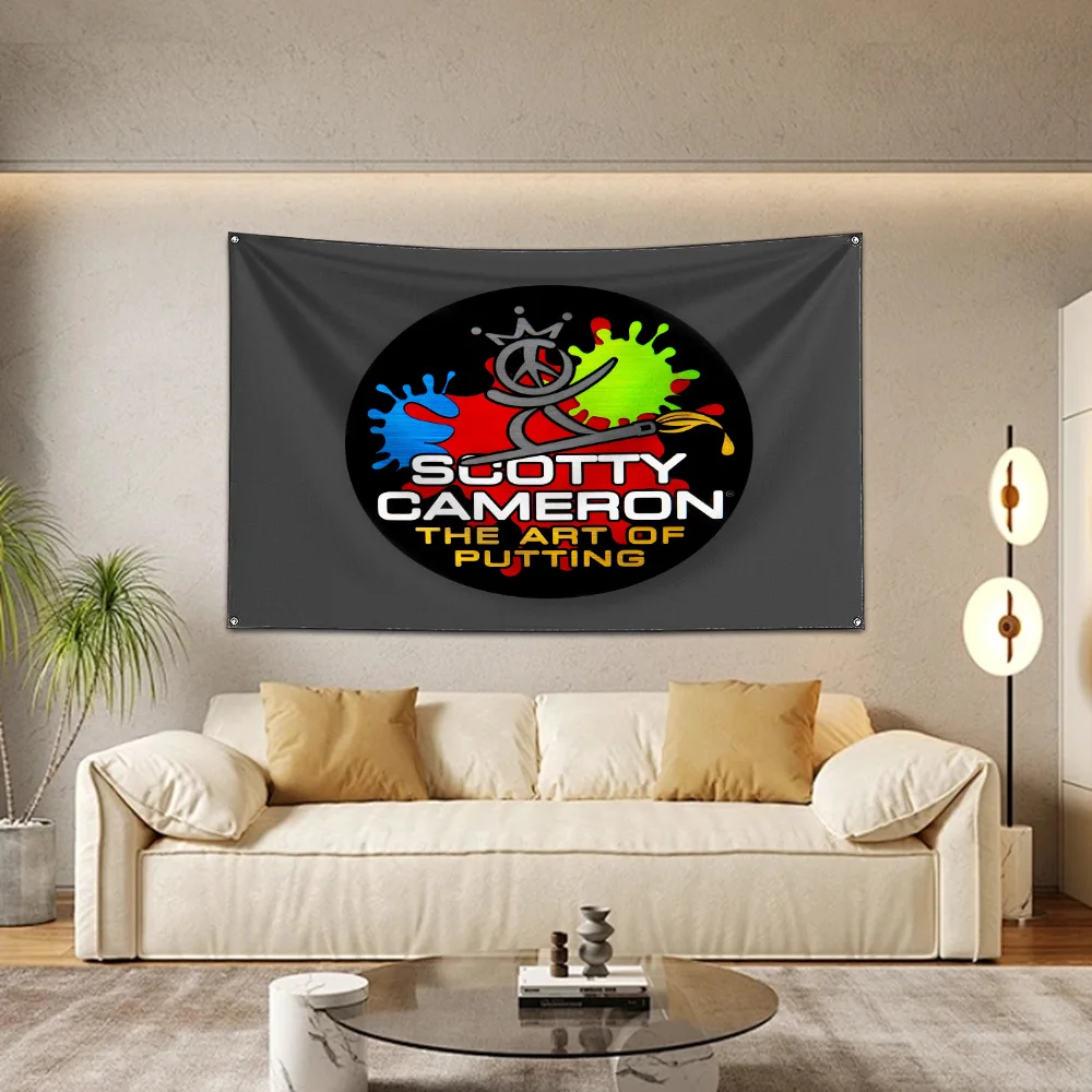 60x90cm  Scottys Camerons Flag Polyester Digital Printing Banner for Garage Wall Art Out Door Decoration