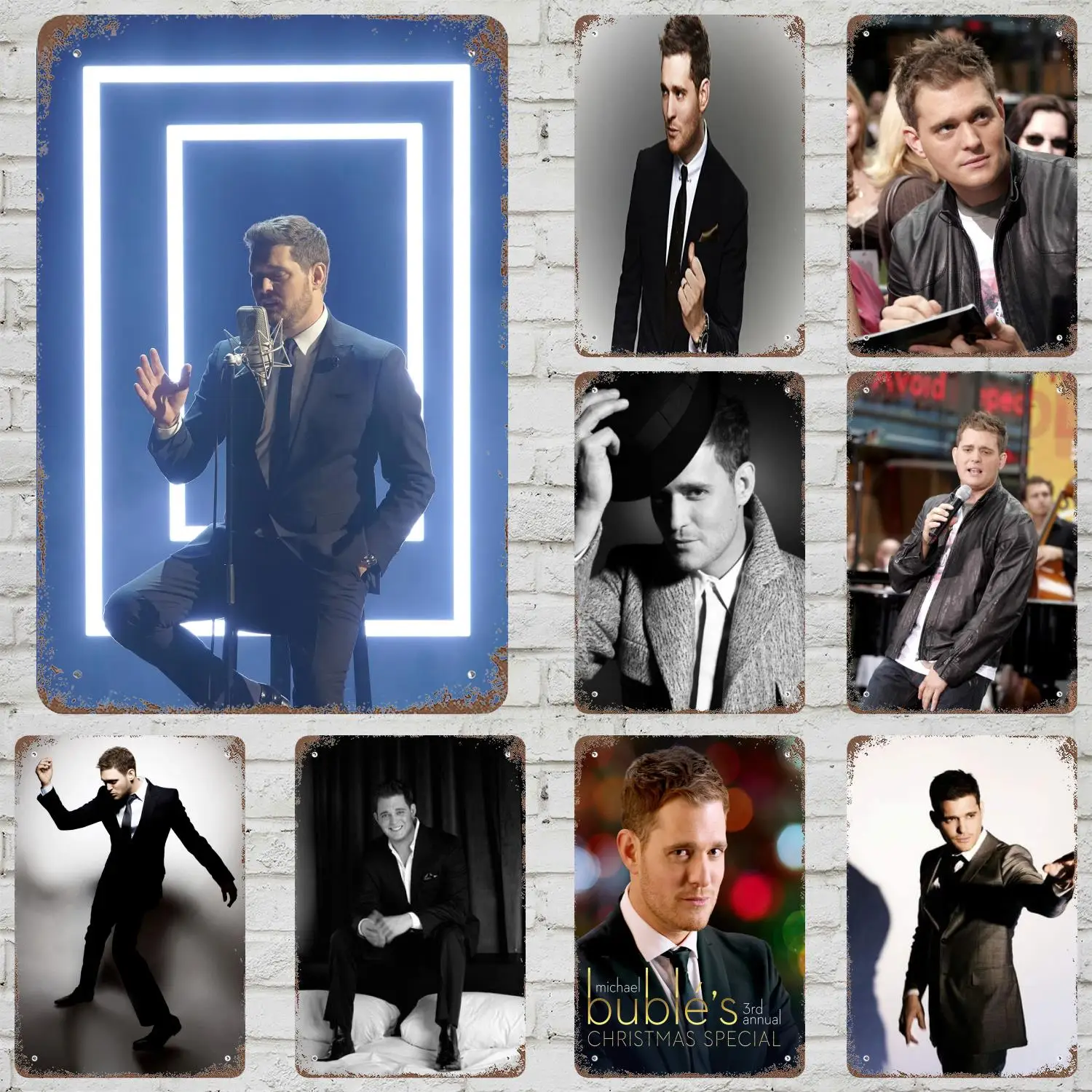 Michael Buble-letrero de hojalata Retro Vintage, placa decorativa, placa de Metal, decoración de pared
