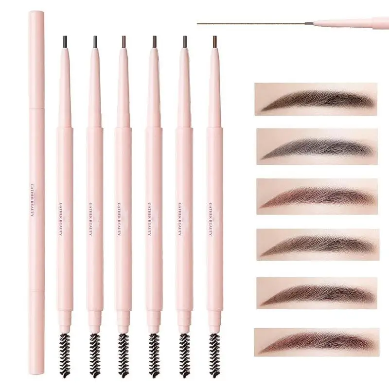 1pcs matita per sopracciglia Ultra Fine precision Brow Definer Long Lasting Waterproof Blonde Brown Eye Brow Makeup 6 colori