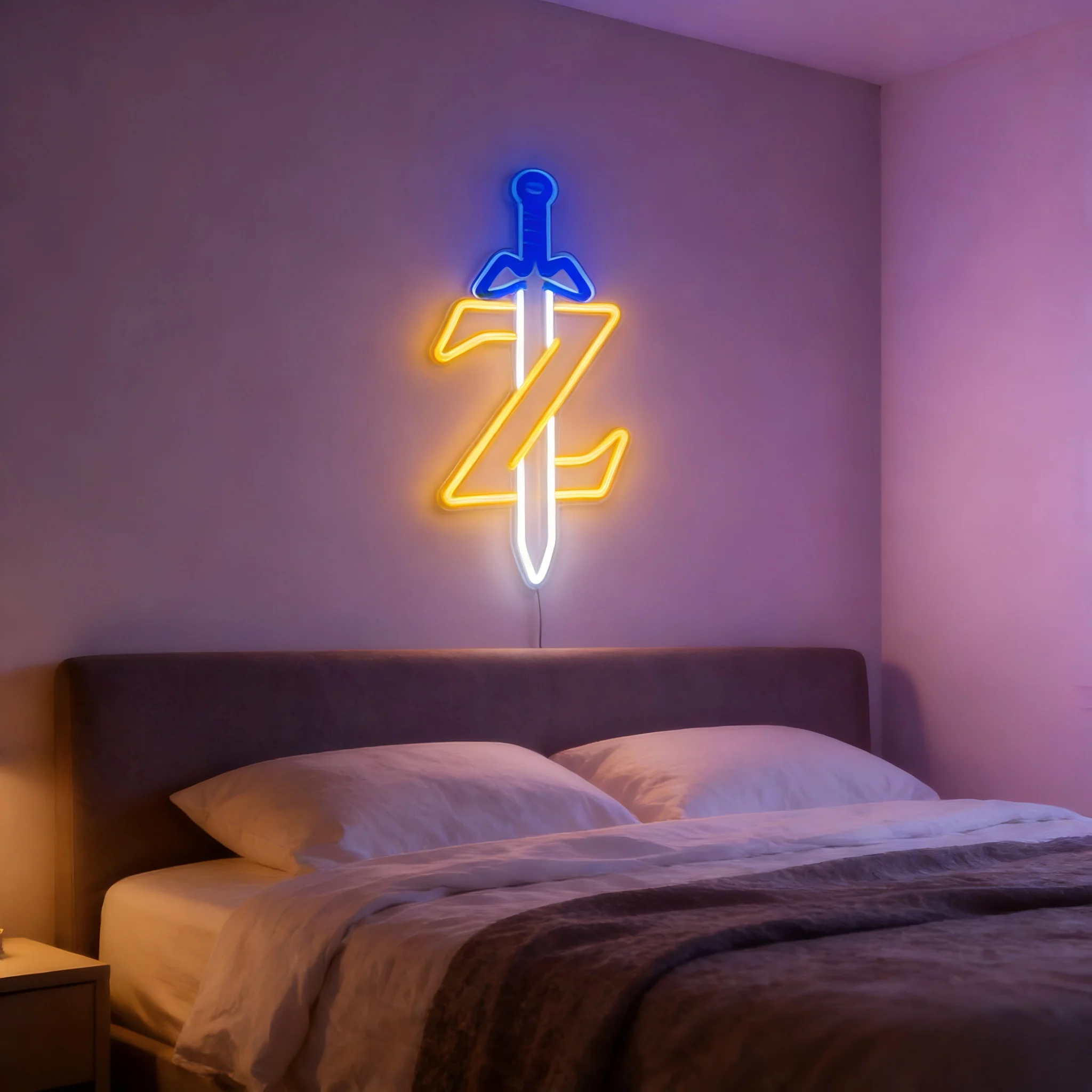 Zelda Gamer Gift Iconic Neon Light for Gaming Room Decor Gifts Sword Z LED Sign Master Sword Gaming Room for Teen Room Decor view 4