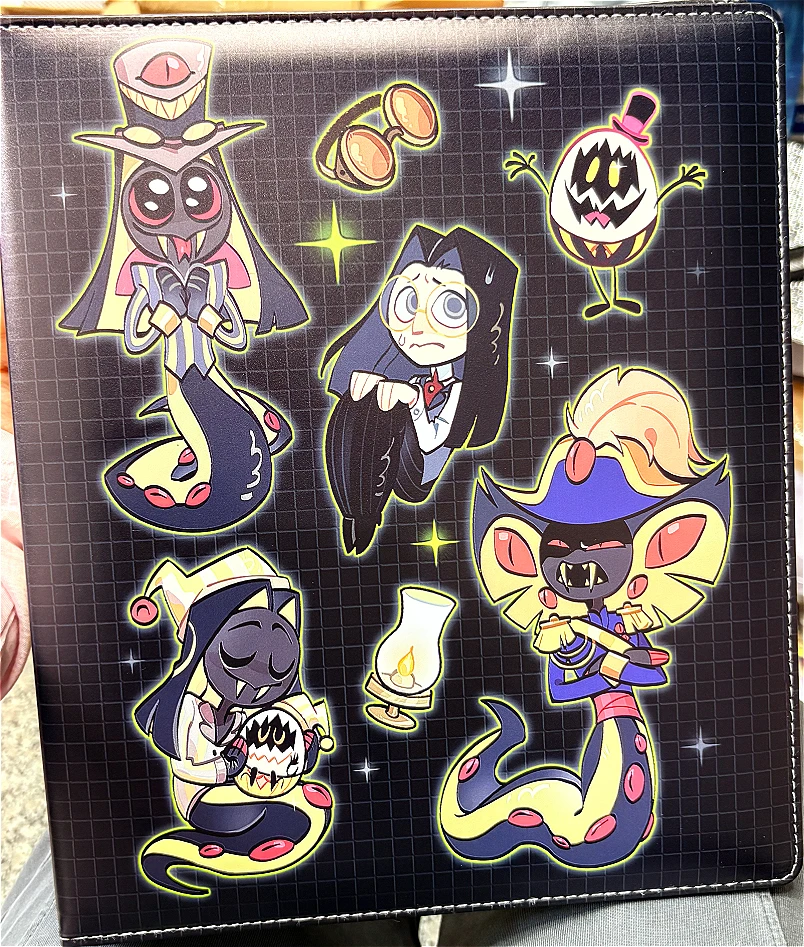 

Anime Hazbin Hotel Alastor Radio Demon Sir Pentious Lute Cosplay Cartoon Cortex Card Book Cards Binder Loose-leaf Notebook Gift