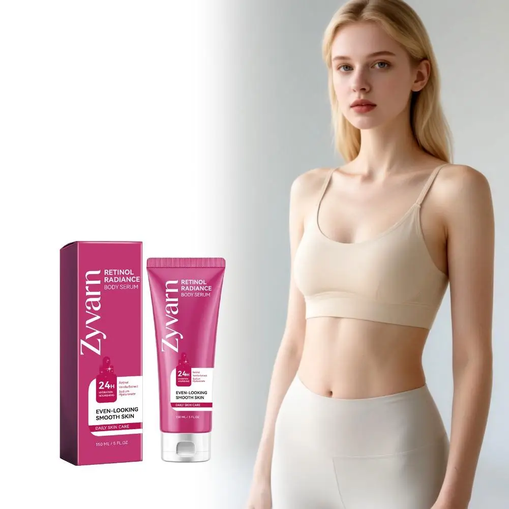 150ml Retinol Radiance Body Serum Exfoliate Smoothing Soft Skin Body Lotion Vanilla Extract Hyaluronate Moisturizing Daily Care
