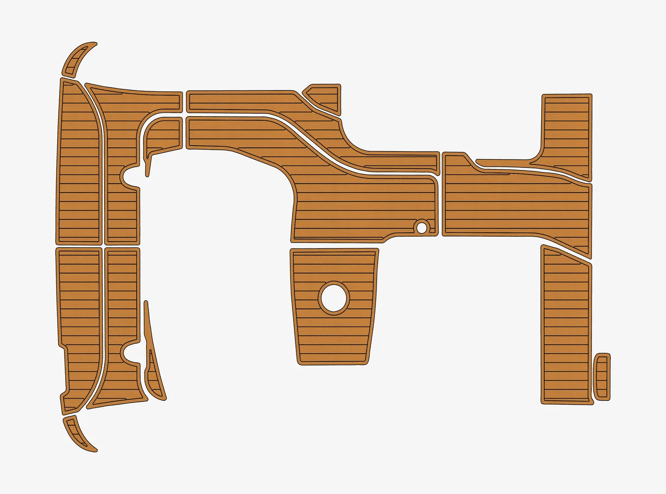 

2011-2012 Sea Ray 350 Sundancer 1/4" 6mm EVA foam Non-Slip PVC Teak Decking marine Mat seadek aqua carpet Marine Floor