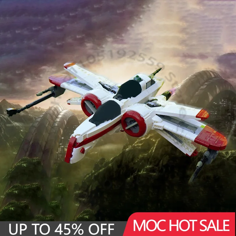 

1053 PCS MOC Customize Star Battle Series ARC-170 Fighter Model Building Block Brick Technology Creative Assembly DIY Toy Gifts