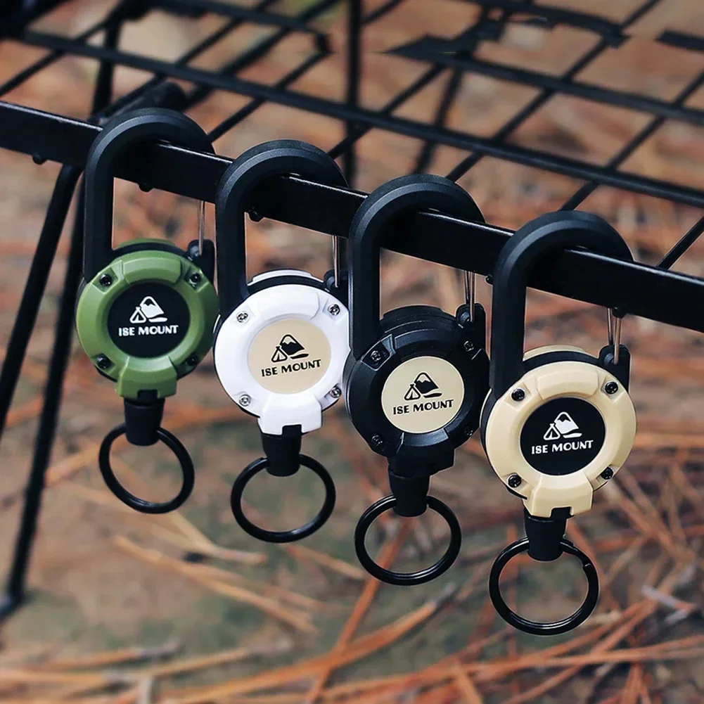 

Retractable Keychain Heavy Duty Badge Reel Multi-Purpose With Retraction Multitool Carabiner Reinforced Strap Replace Parts