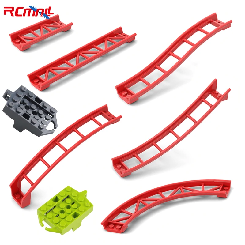 

10PCS Small Particle Technology 26559 Building Block Parts 26060 Accessories Roller Coaster Tracks Rail Compatible with LEGOeds