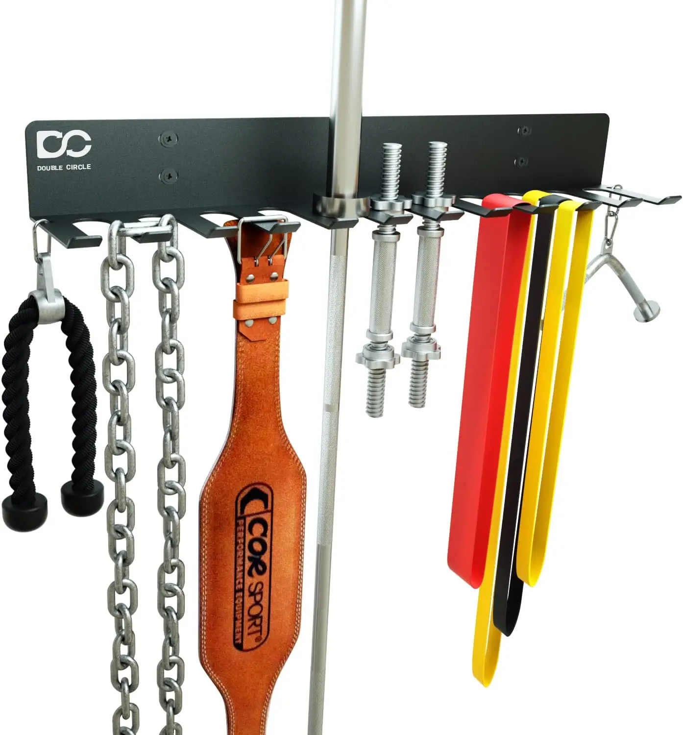 Gym Storage Rack with 12 Hooks, Multi Purpose Gym Equipment Wall Rack Hanger for Pro Home Gym Storage for Exercise