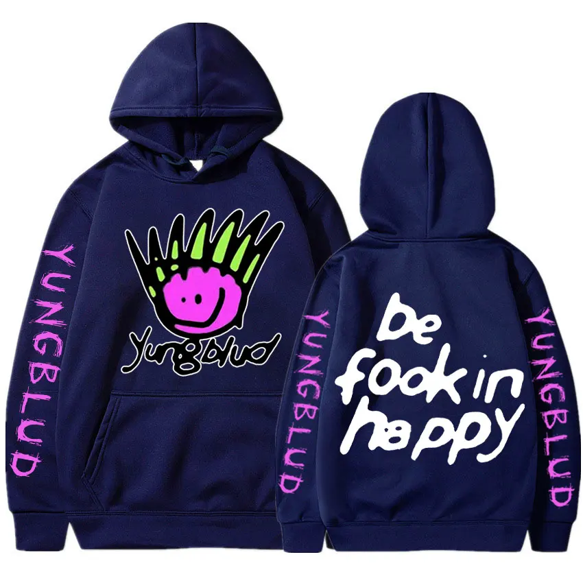 Hip Hop Rapper Yungblud Printing Harajuku Men\'s Hoodie Fashion Streetwear Unisex Hooded Sweatshirt Costumes Oversized Tracksuit