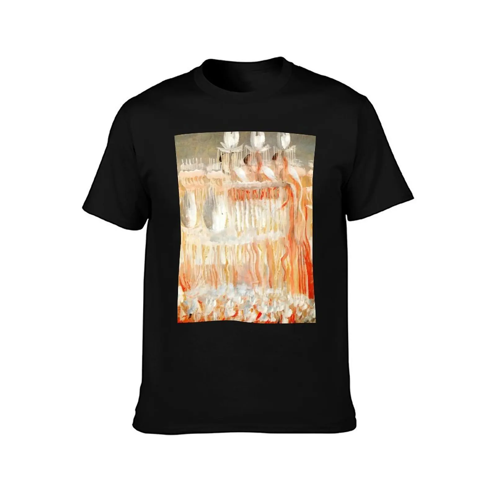 Creation of the World VIII by Ciurlionis T-Shirt, Summer Casual Cotton Tee, Oversized Streetwear Tops, Vintage Graphic Print