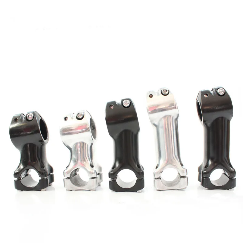 Bike Handlebar Stem 25.4mm Diameter Aluminum Alloy 60mm 90mm Length High Strength Light Weight Silver Black Color