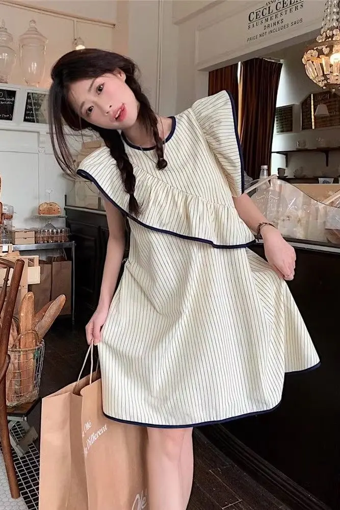 

Women's Summer Irregular Ruffled A-Line Skirt, Sweet And Slimming Short Skirt
