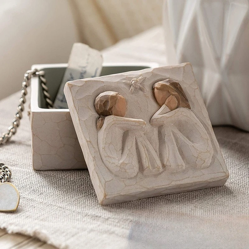 

2 шт. новая коробка для хранения пары — украшение из смолы на День святого Валентина! Романтическое украшение дома и подарок для любви птиц