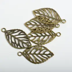 Colgante de aleación de hoja hueca DIY para joyería, dijes de costura, hallazgos y componentes de joyería para la fabricación de joyas # JZ105